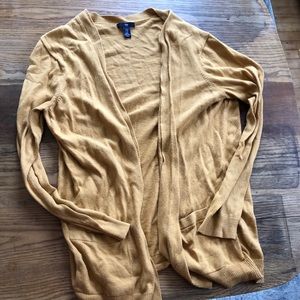 Mustard yellow long cardigan from GAP